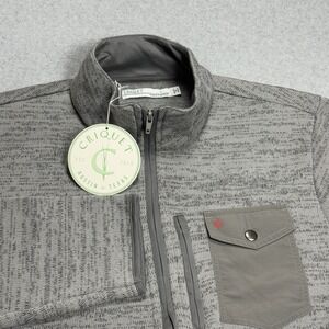 Criquet 1/2 Zip Fleece Pullover Sweater Mens Large Frost Gray Heavyweight